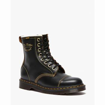 Dr Martens Capper Vintage Smooth Kožené - Cierne Cizmy Panske, DR0094